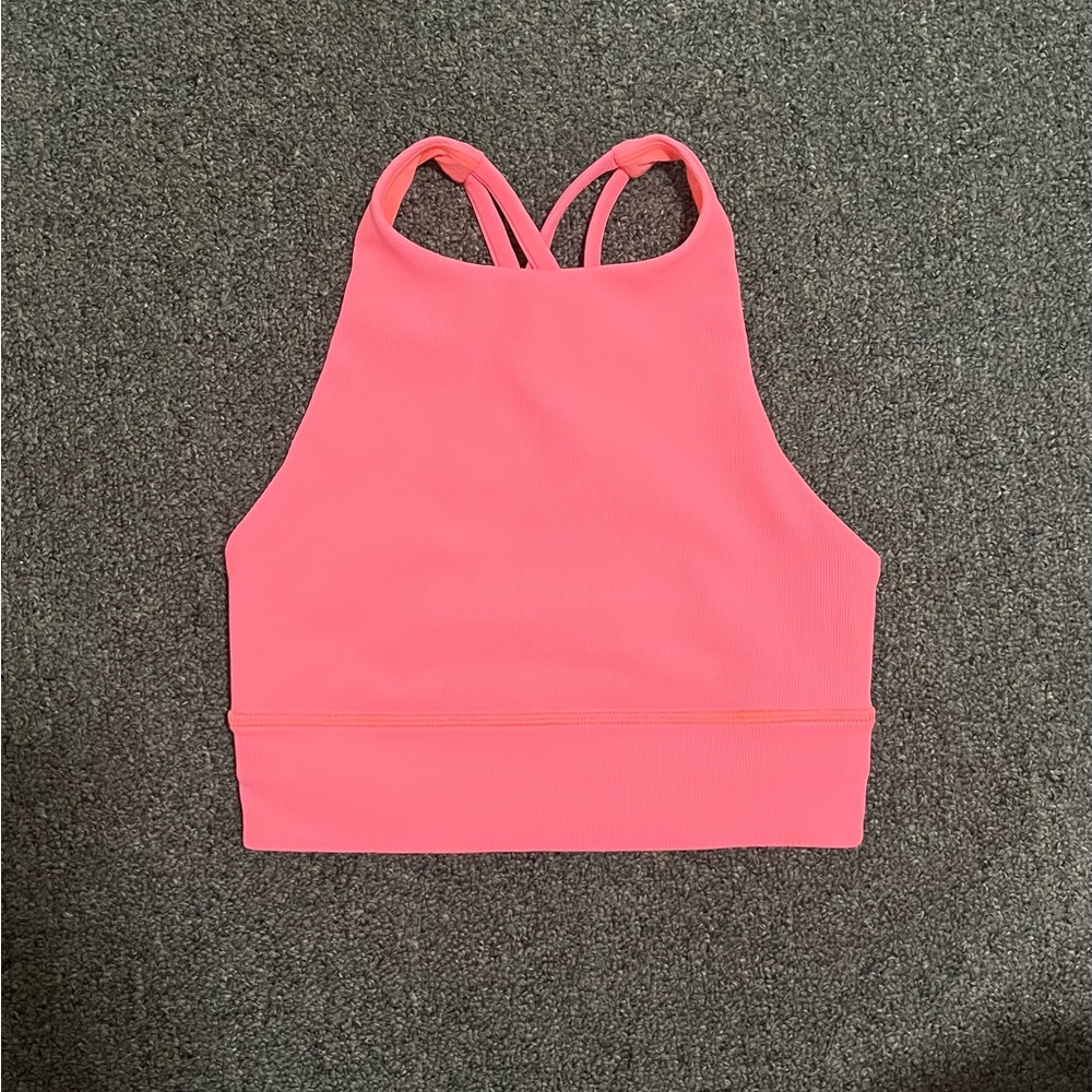 NWOT Lululemon Energy Bra High Neck Long Line Ribbed Bra - Picture 4 of 6